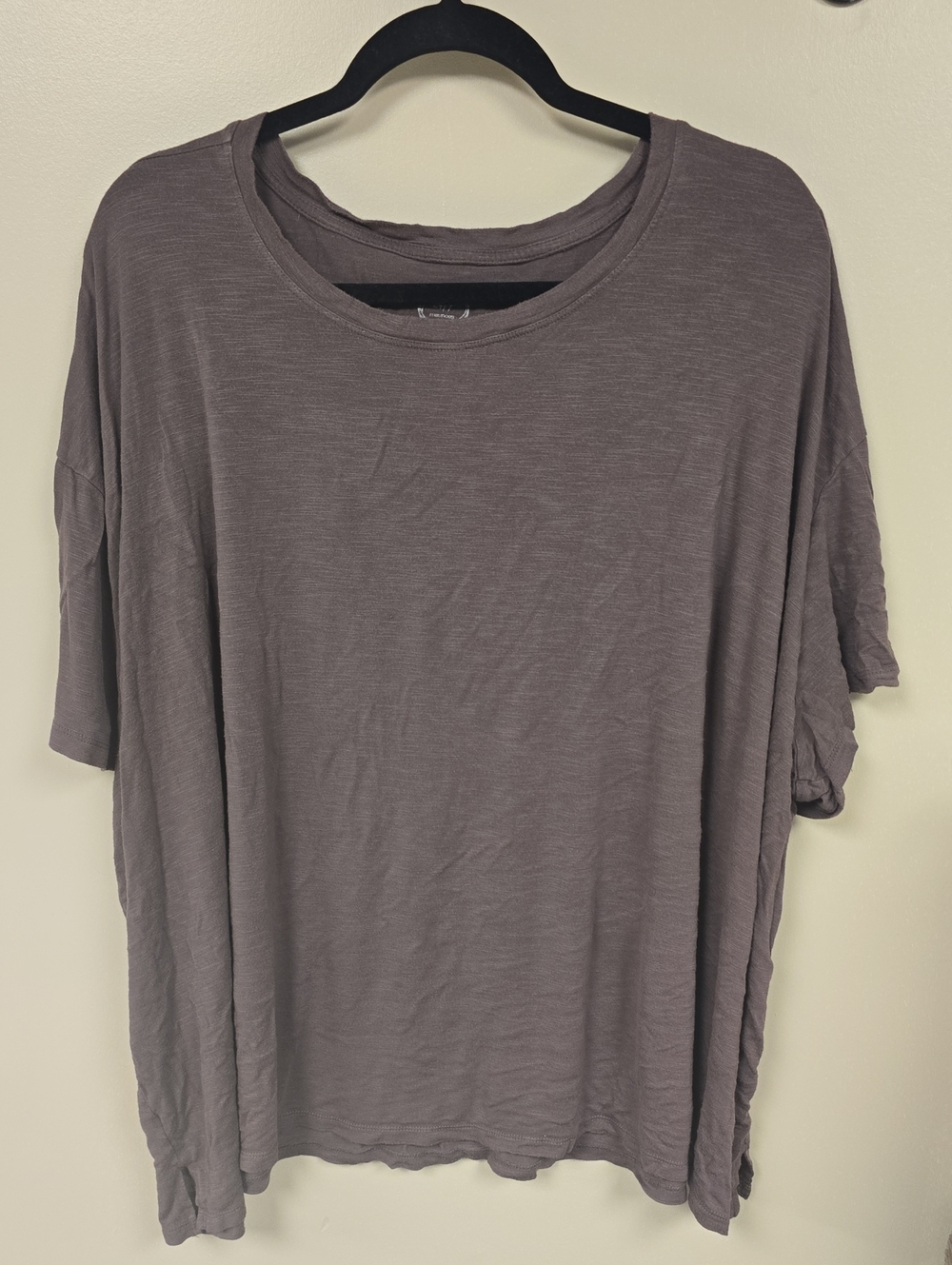 24/7 Maurices Relaxed Short Sleeve Crewneck Top - Dusty Taupe